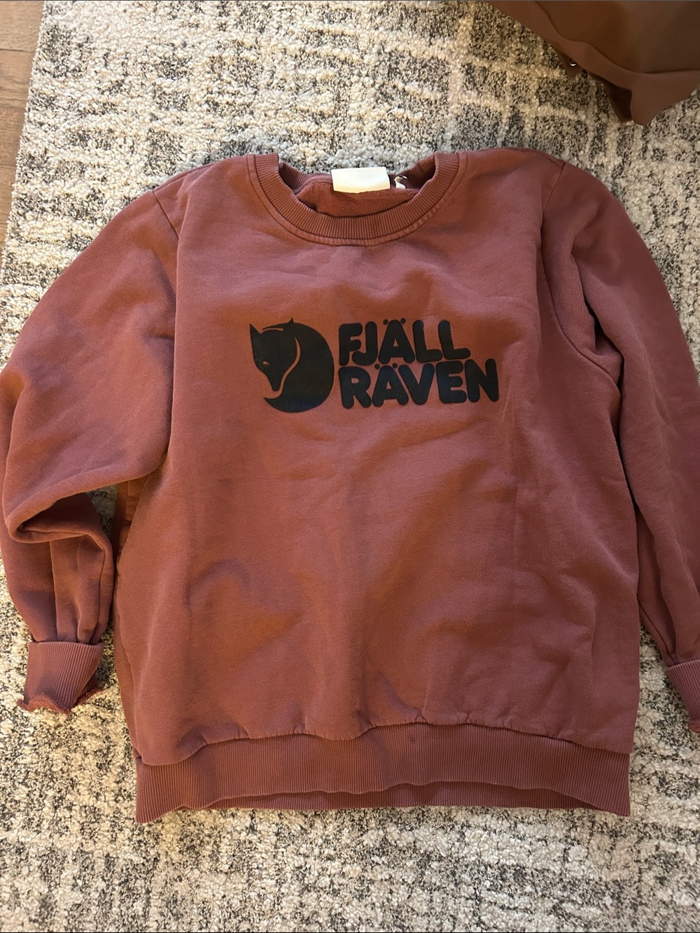 Fjallraven Rust Crewneck Sweatshirt with Black Logo